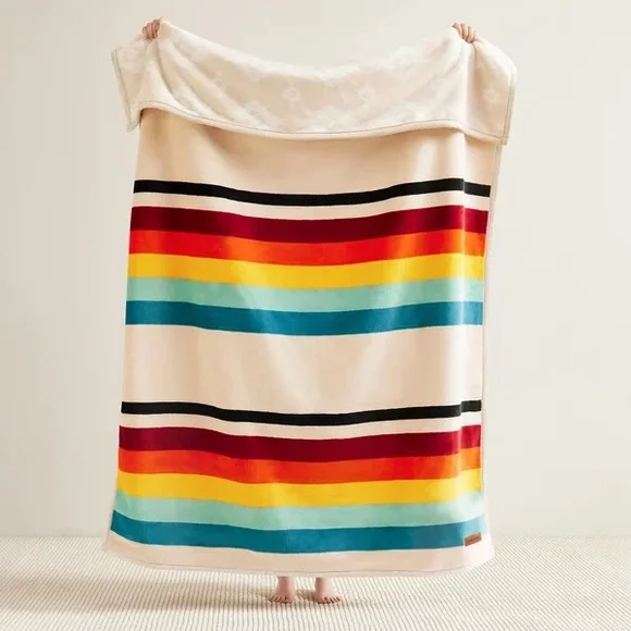 Pendleton Multicolor Striped Reversible Blanket Throw Brand New - Picture 3 of 5